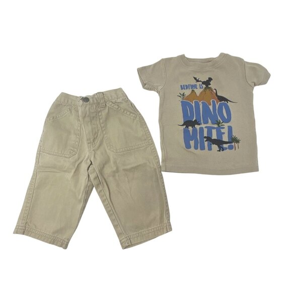 Baby Boy's - Bodysuit & Pants‎ Set + Dino Graphic Tee & Pants - Size 12 Month - Picture 4 of 7